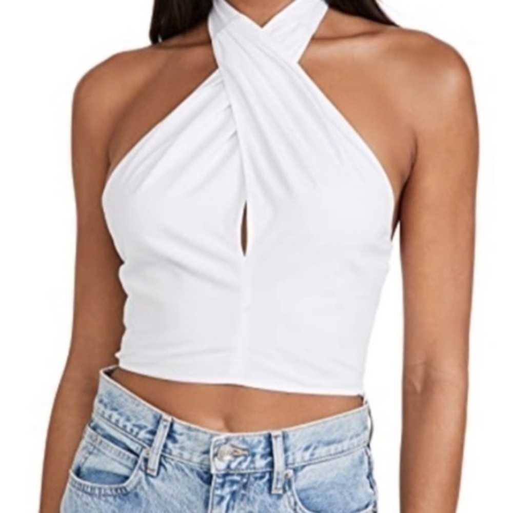 STAUD White Halter Top